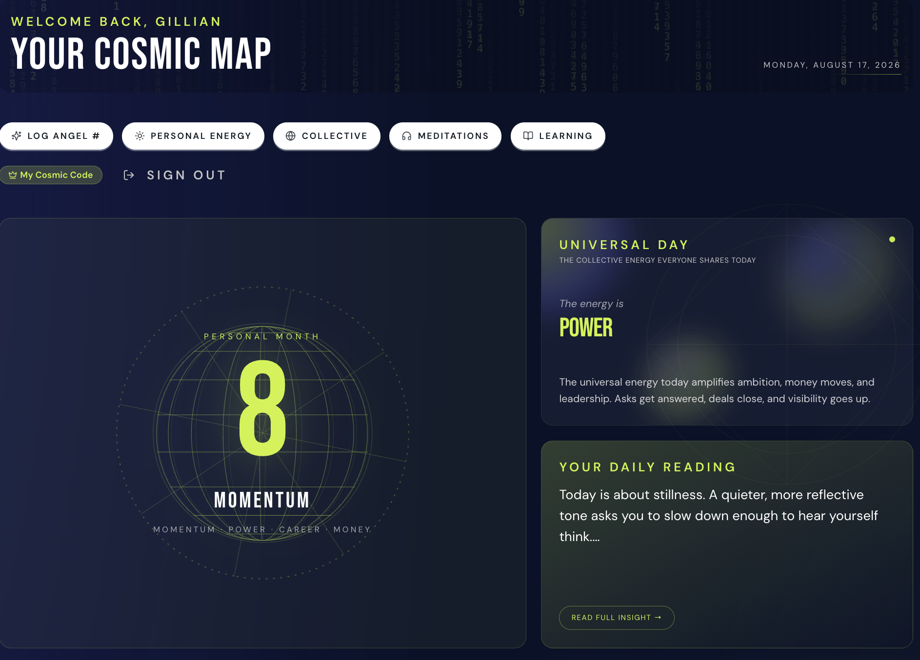 Client site homepage on desktop